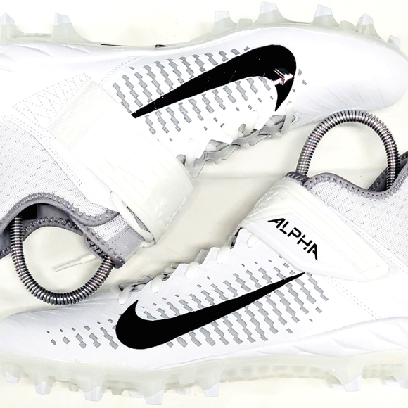 Nike Alpha Menace Pro 2 Mid White Football Mens Size 12 Wide New BV3951-100